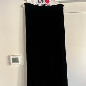 Black long velvet skirt